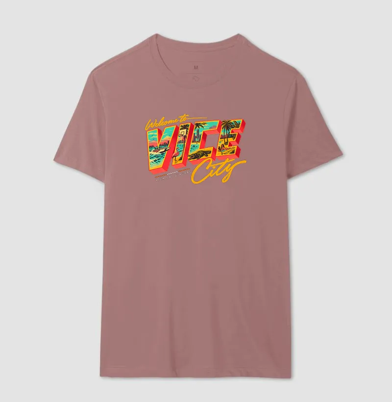 Camiseta Welcome to Vice City — Premium Fio 30.1 | ADQ - Imagem 18