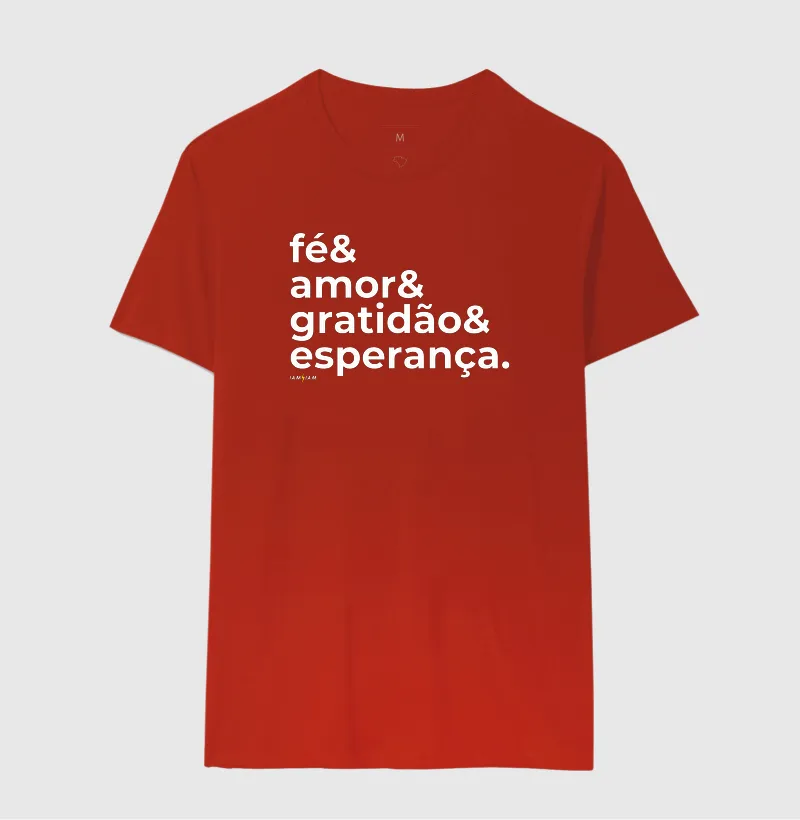 Camiseta Fé & Amor & Gratidão & Esperança - Imagem 10