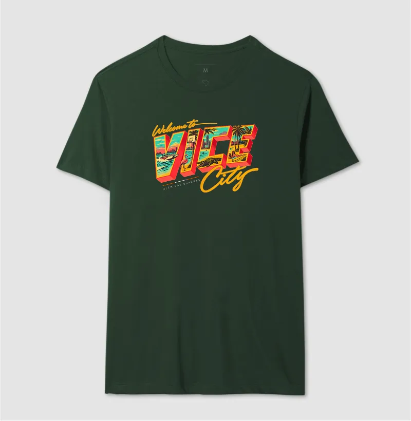 Camiseta Welcome to Vice City — Premium Fio 30.1 | ADQ - Imagem 15