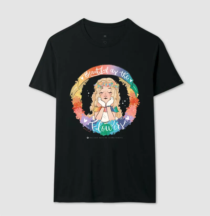 Camiseta Adulto Beautiful Flowers by Luana Teruel - Imagem 2
