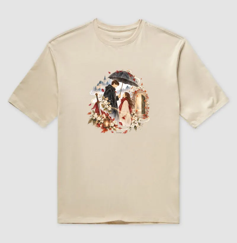 Oversized Solitário, Inverno e Eternidade | Camiseta Dorameira em Aquarela - Camiseta Oversized