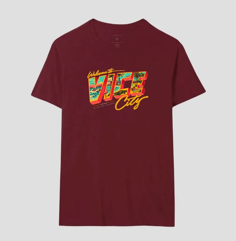Camiseta Welcome to Vice City — Premium Fio 30.1 | ADQ - Imagem 20
