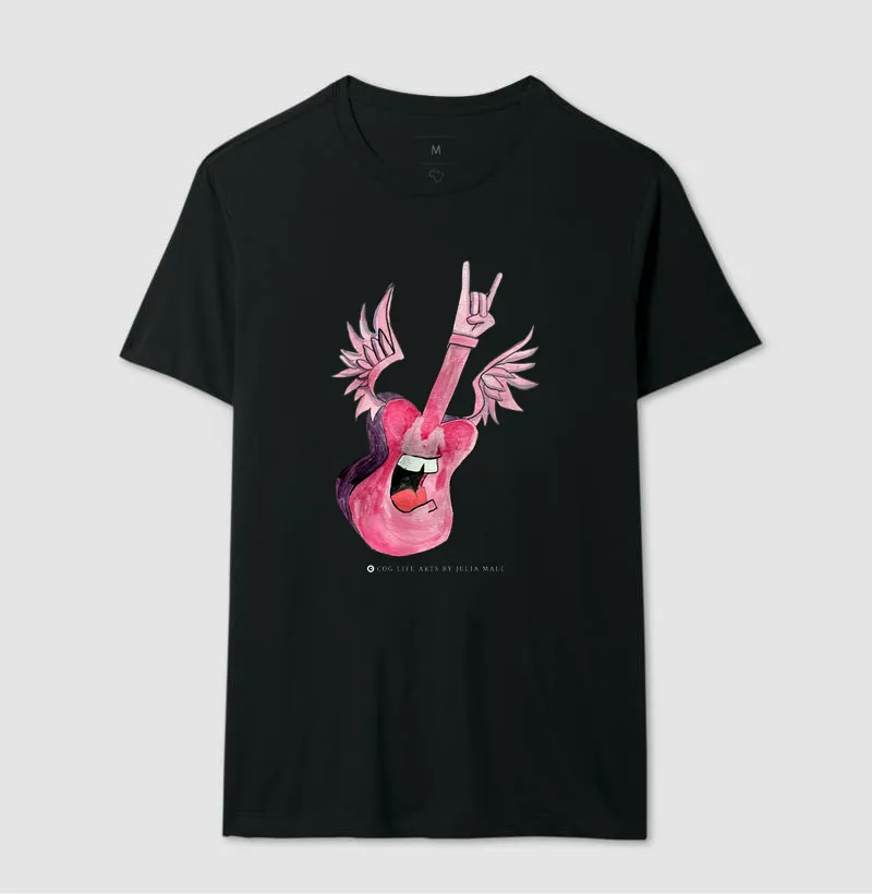 Camiseta Guitar Rocks Adulto by Júlia Malc - Imagem 2