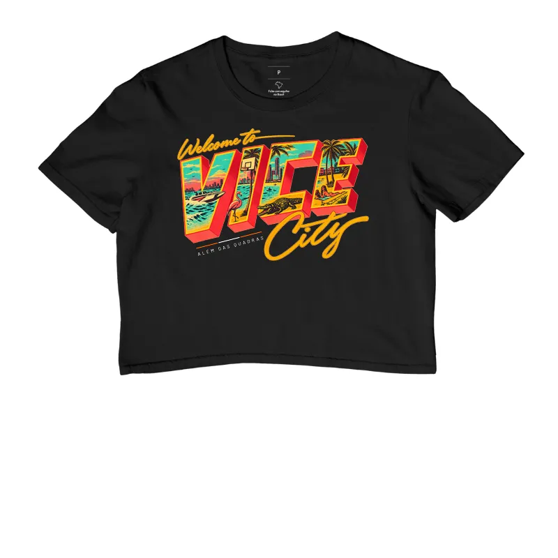 Camiseta Welcome to Vice City — Premium Fio 30.1 | ADQ - Imagem 2