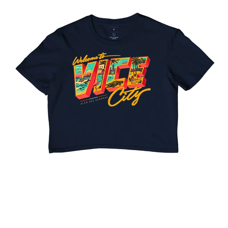 Camiseta Welcome to Vice City — Premium Fio 30.1 | ADQ - Imagem 4