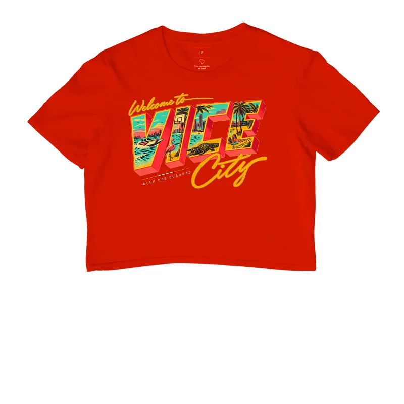 Camiseta Welcome to Vice City — Premium Fio 30.1 | ADQ - Imagem 7