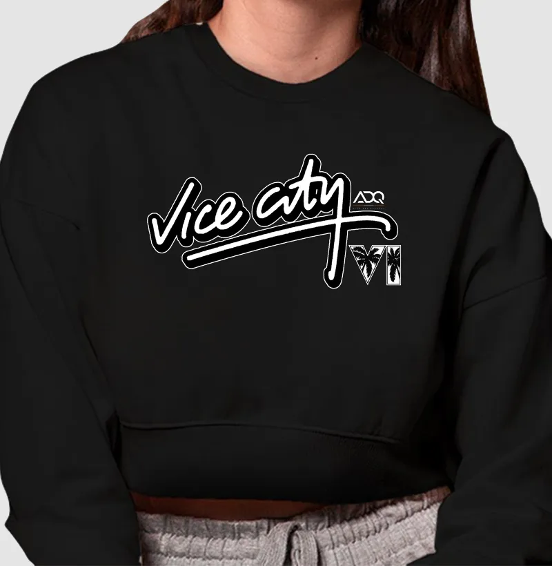 Cropped Feminino Vice City — Depois da Meia-Noite