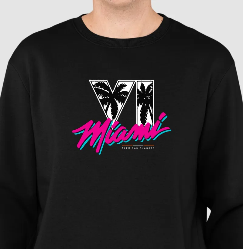 Blusa Slim Moletom Miami VI — Depois do Pôr do Sol