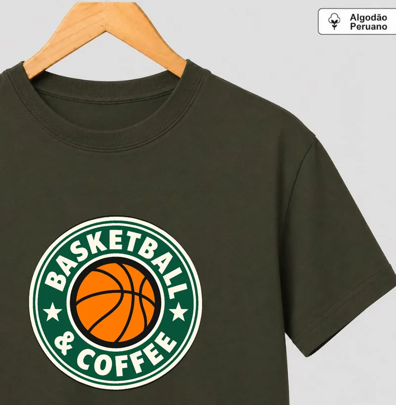 Camiseta Basketball & Coffee — Ritual - Camiseta Algodão Peruano