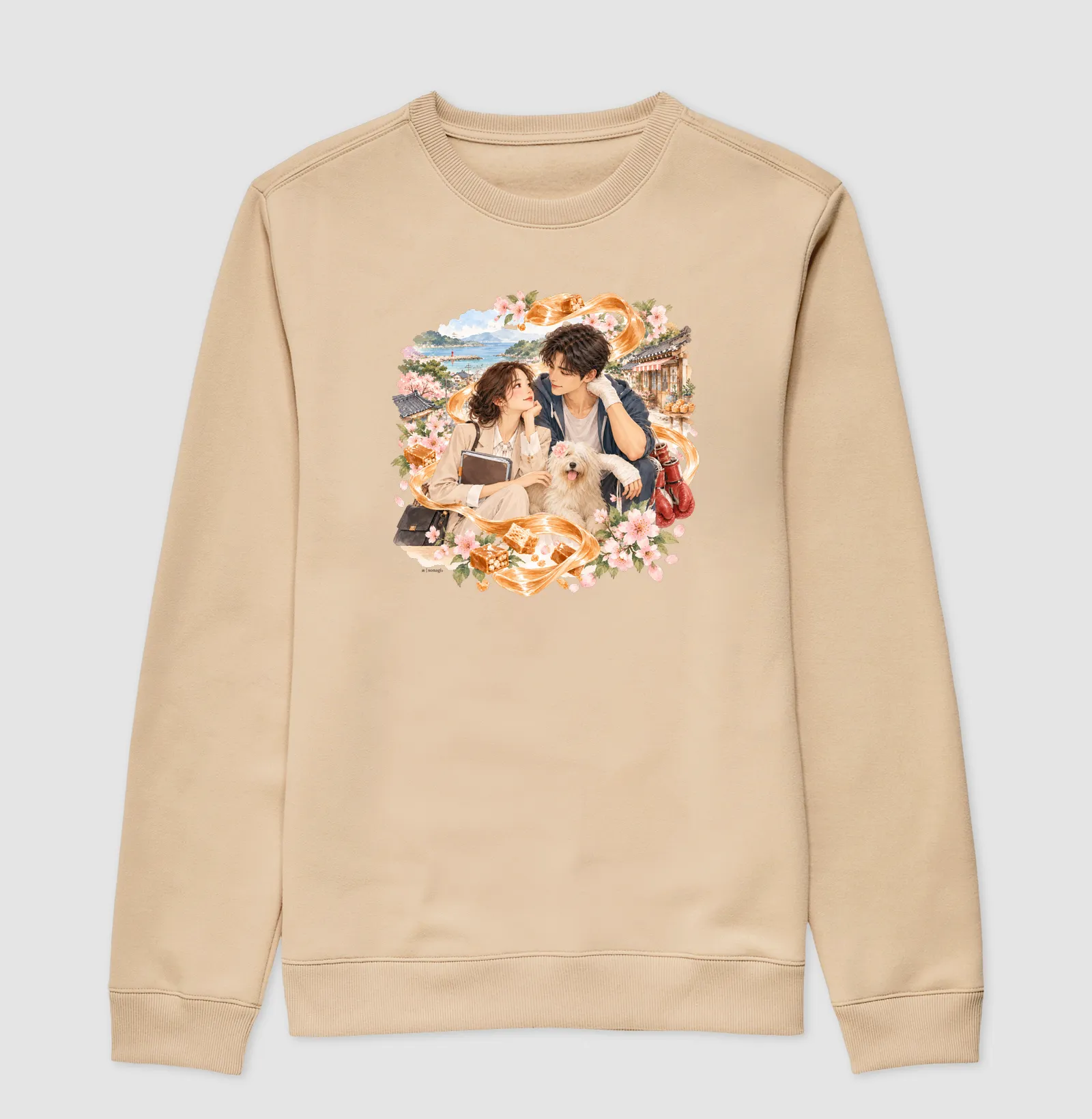 Moletom Caramelo e Memórias | Camiseta Dorameira em Aquarela - Imagem 3