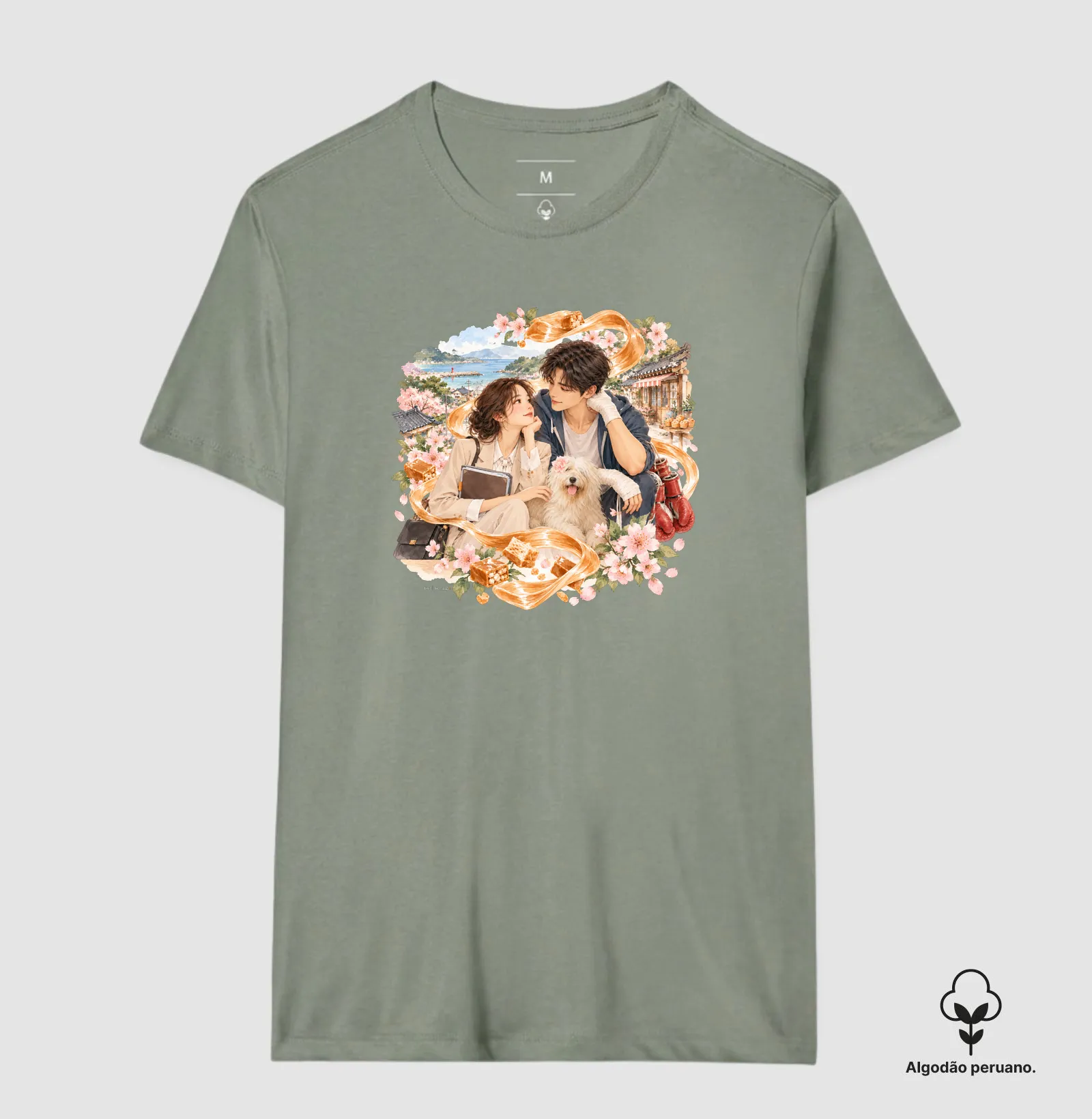 Premium - Entre Caramelo e Memórias | Camiseta Dorameira em Aquarela - Imagem 3