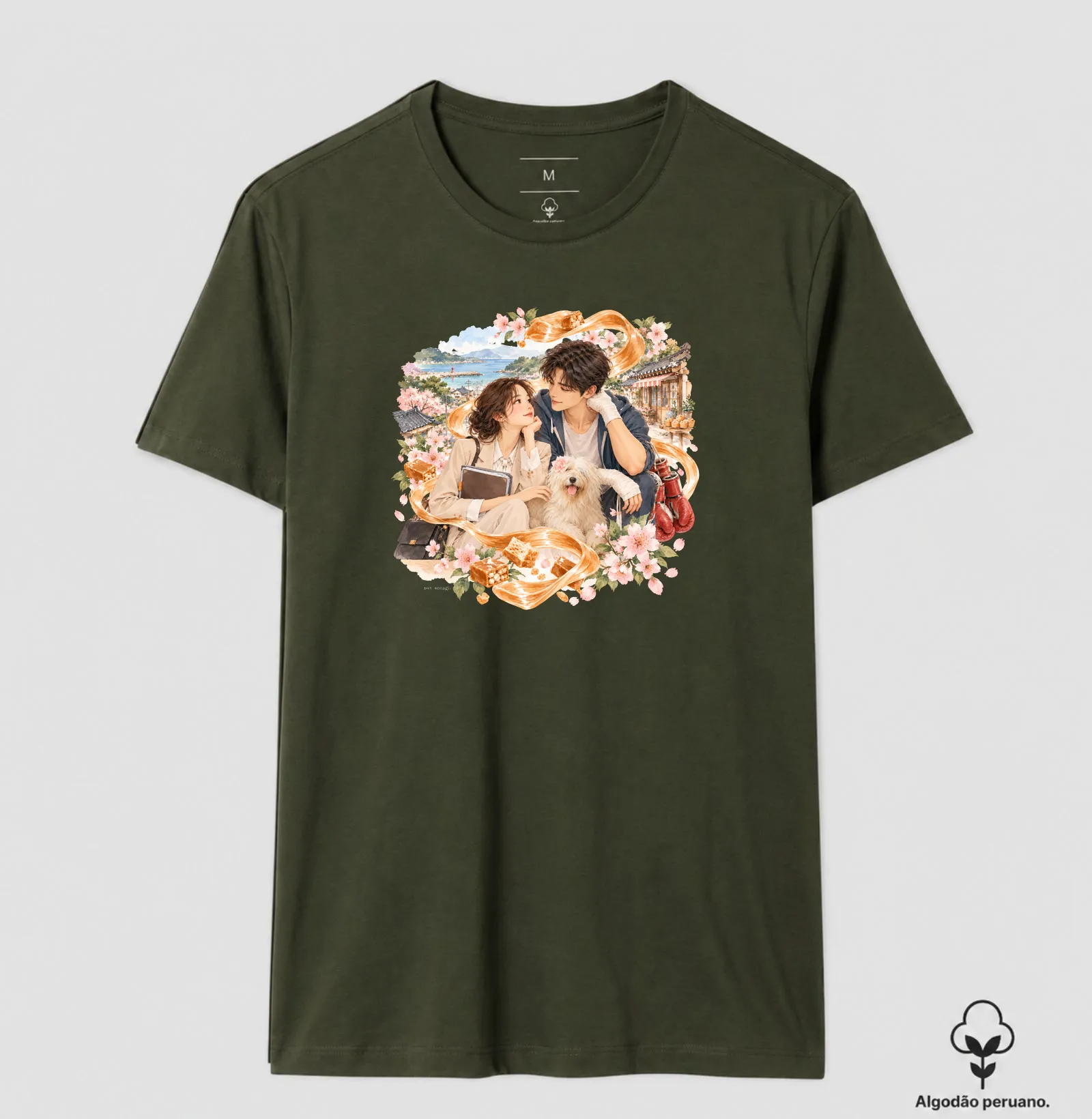 Premium - Entre Caramelo e Memórias | Camiseta Dorameira em Aquarela - Imagem 5