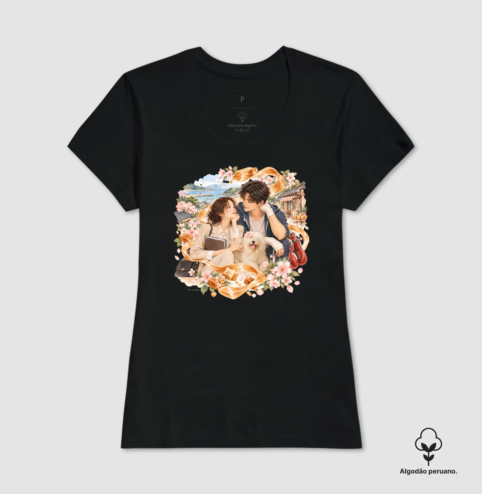 Premium - Entre Caramelo e Memórias | Camiseta Dorameira em Aquarela - Imagem 10